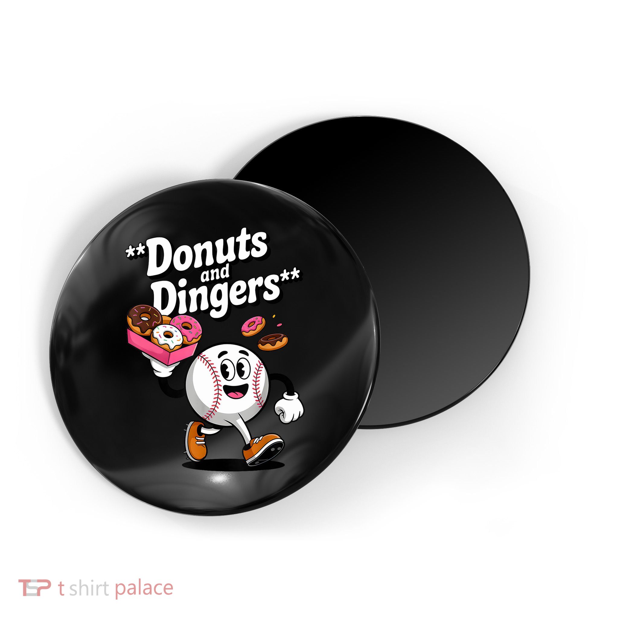 Donuts And Dingers Baseball Fan Humor Donut  Magnet