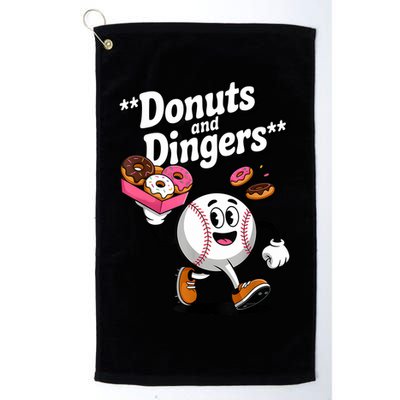 Donuts And Dingers Baseball Fan Humor Donut  Golf Towel