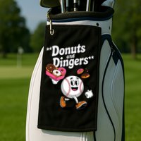 Donuts And Dingers Baseball Fan Humor Donut  Golf Towel