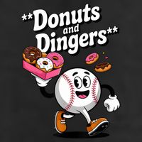 Donuts And Dingers Baseball Fan Humor Donut  Golf Towel