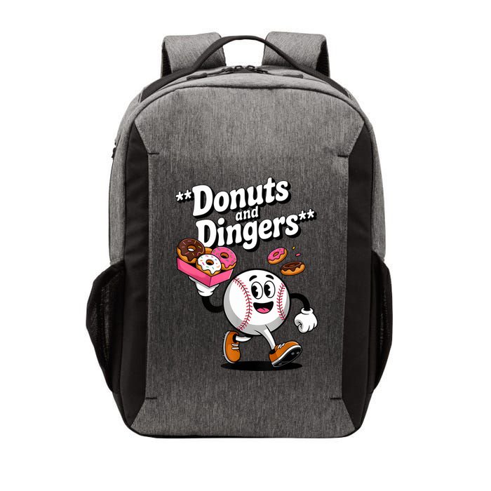 Donuts And Dingers Baseball Fan Humor Donut  Vector Backpack