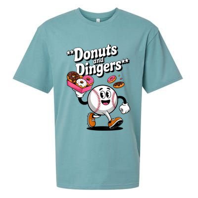 Donuts And Dingers Baseball Fan Humor Donut  Sueded Cloud Jersey T-Shirt