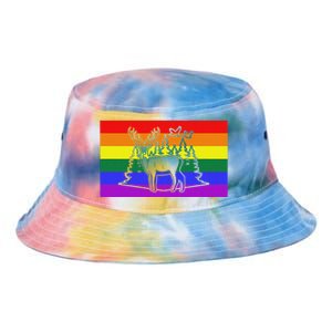 Deer And Duck Hunting Queer Lgbtq Rainbow G.A.Y Pride Flag Tie Dye Newport Bucket Hat