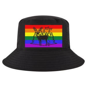 Deer And Duck Hunting Queer Lgbtq Rainbow G.A.Y Pride Flag Cool Comfort Performance Bucket Hat