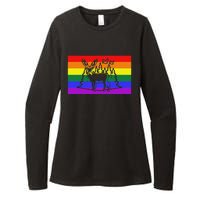 Deer And Duck Hunting Queer Lgbtq Rainbow G.A.Y Pride Flag Womens CVC Long Sleeve Shirt