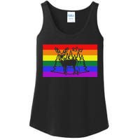 Deer And Duck Hunting Queer Lgbtq Rainbow G.A.Y Pride Flag Ladies Essential Tank