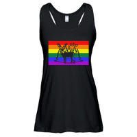 Deer And Duck Hunting Queer Lgbtq Rainbow G.A.Y Pride Flag Ladies Essential Flowy Tank