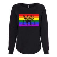 Deer And Duck Hunting Queer Lgbtq Rainbow G.A.Y Pride Flag Womens California Wash Sweatshirt