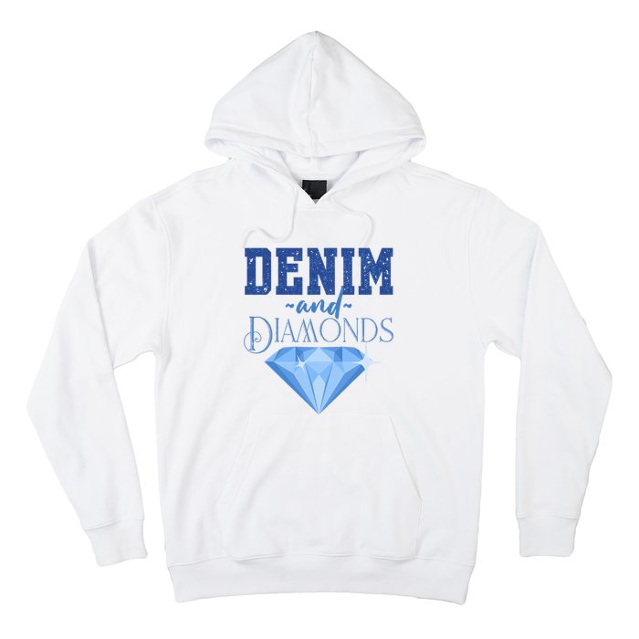 Denim And Diamonds Fashionable Trendy Jeans Hoodie