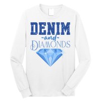 Denim And Diamonds Fashionable Trendy Jeans Long Sleeve Shirt