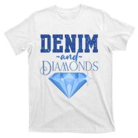 Denim And Diamonds Fashionable Trendy Jeans T-Shirt