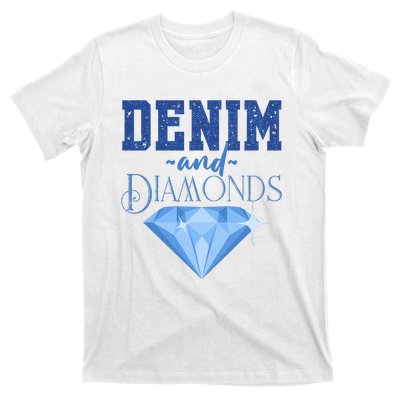 Denim And Diamonds Fashionable Trendy Jeans T-Shirt