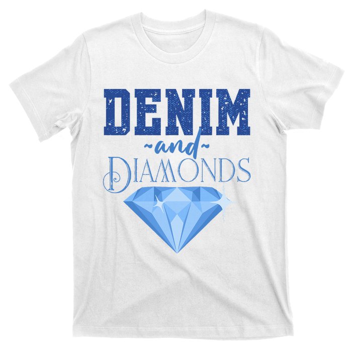 Denim And Diamonds Fashionable Trendy Jeans T-Shirt