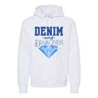 Denim And Diamonds Fashionable Trendy Jeans Premium Hoodie