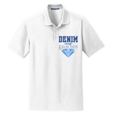 Denim And Diamonds Fashionable Trendy Jeans Dry Zone Grid Polo