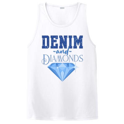 Denim And Diamonds Fashionable Trendy Jeans PosiCharge Competitor Tank