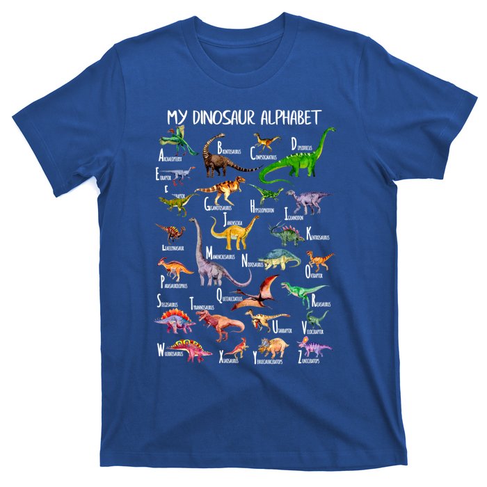 Dinosaur Alphabet Dino Abc For Boys Kid Az Teacher Cute Gift T-Shirt