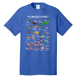 Dinosaur Alphabet Dino Abc For Boys Kid Az Teacher Cute Gift Tall T-Shirt