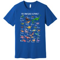 Dinosaur Alphabet Dino Abc For Boys Kid Az Teacher Cute Gift Premium T-Shirt