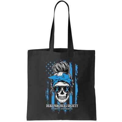 Diabetes Awareness Dead Pancreas Society Messy Bun Bag