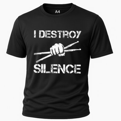 Drummer Art Drumsticks Drum Set Drumming Lovers Cooling Performance Crew T-Shirt