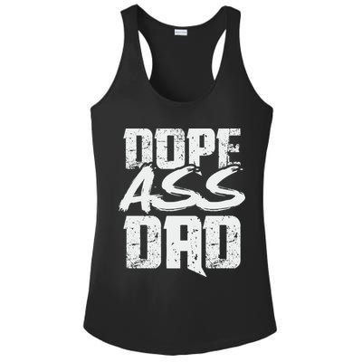 Dope Ass Dad Funny Father S Day Ladies PosiCharge Competitor Racerback Tank