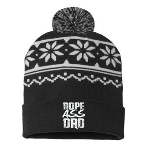 Dope Ass Dad Funny Father S Day USA-Made Snowflake Beanie