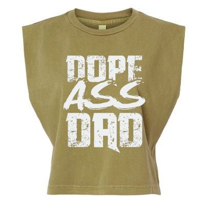 Dope Ass Dad Funny Father S Day Garment-Dyed Women's Muscle Tee