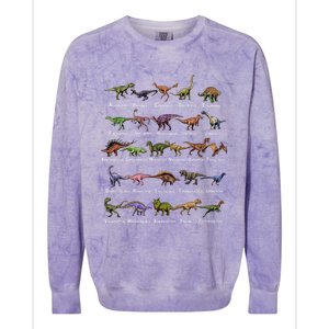 Dinosaur Alphabet Dino Pre Historic Animal Dinosaur Lover Gift Colorblast Crewneck Sweatshirt