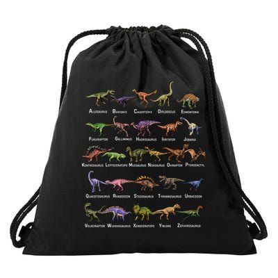 Dinosaur Alphabet Dino Pre Historic Animal Dinosaur Lover Gift Drawstring Bag
