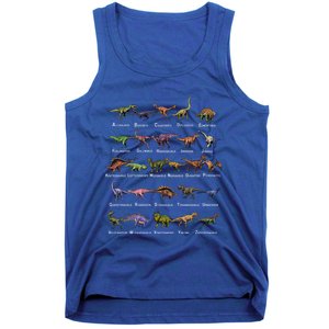 Dinosaur Alphabet Dino Pre Historic Animal Dinosaur Lover Gift Tank Top