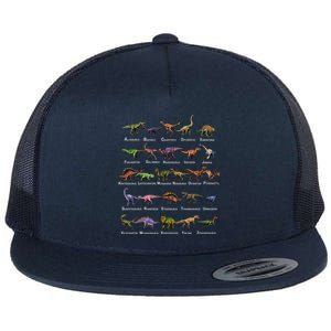 Dinosaur Alphabet Dino Pre Historic Animal Dinosaur Lover Gift Flat Bill Trucker Hat