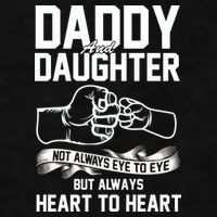 Daddy And Daughter Not Always Eye To Eye But Always Heart To Heart Ladies PosiCharge Tri-Blend Wicking Tank