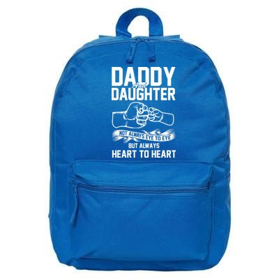 Daddy And Daughter Not Always Eye To Eye But Always Heart To Heart 16 in Basic Backpack