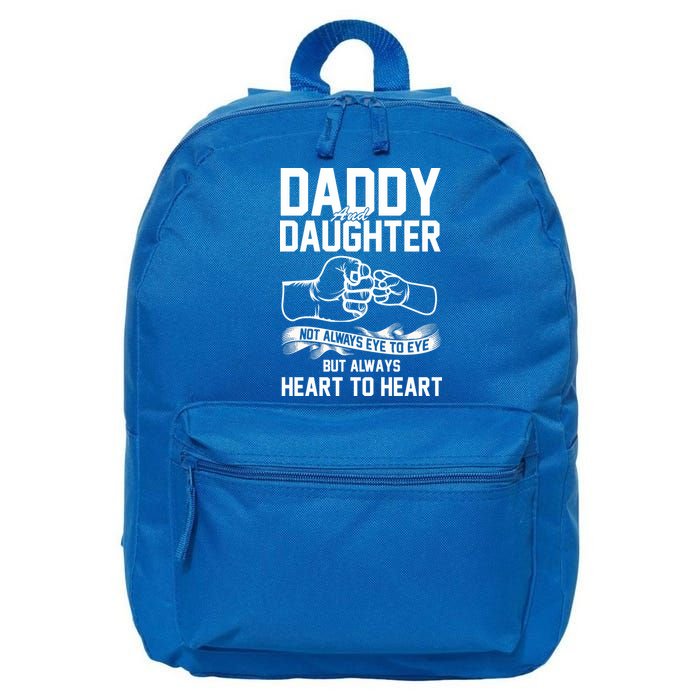 Daddy And Daughter Not Always Eye To Eye But Always Heart To Heart 16 in Basic Backpack