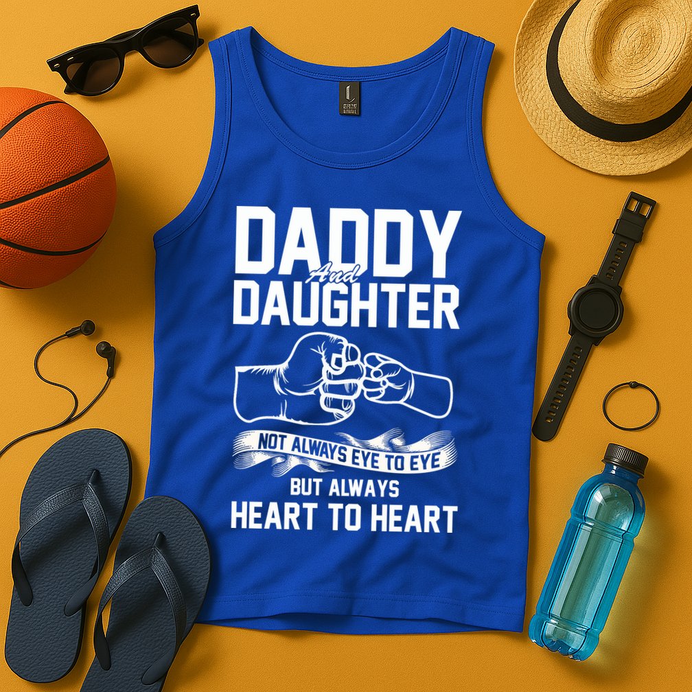 Daddy And Daughter Not Always Eye To Eye But Always Heart To Heart Tank Top