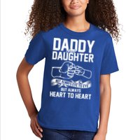Daddy And Daughter Not Always Eye To Eye But Always Heart To Heart Kids T-Shirt