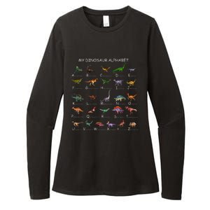 Dinosaur Alphabet Dino ABC For Kids Men Women Dinosaur Womens CVC Long Sleeve Shirt