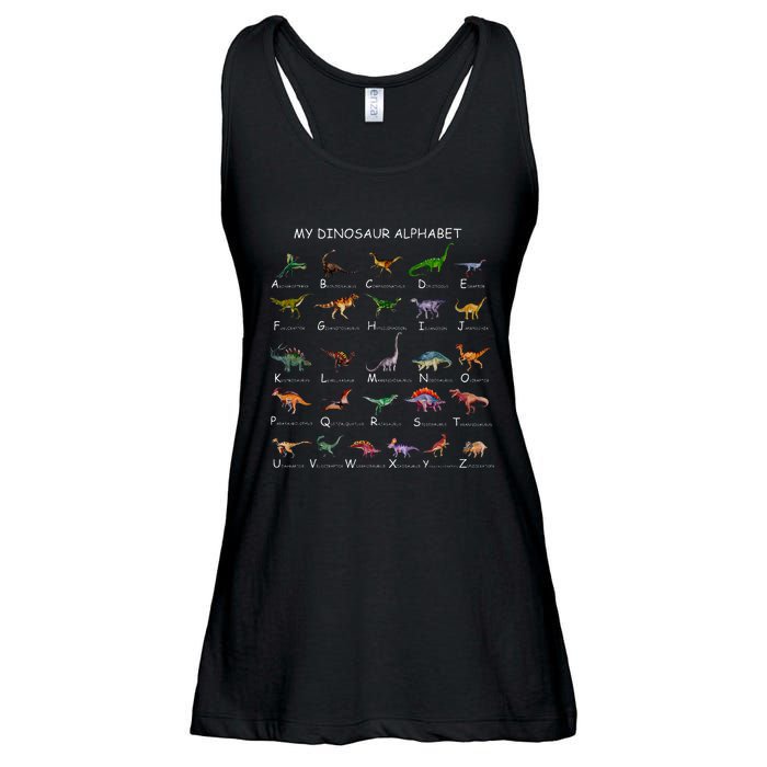 Dinosaur Alphabet Dino ABC For Kids Men Women Dinosaur Ladies Essential Flowy Tank