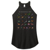 Dinosaur Alphabet Dino ABC For Kids Men Women Dinosaur Women's Perfect Tri Rocker Tank