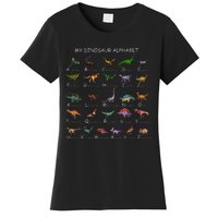 Dinosaur Alphabet Dino ABC For Kids Men Women Dinosaur Women's T-Shirt