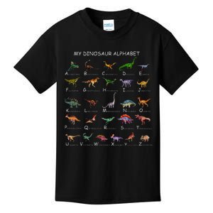 Dinosaur Alphabet Dino ABC For Kids Men Women Dinosaur Kids T-Shirt