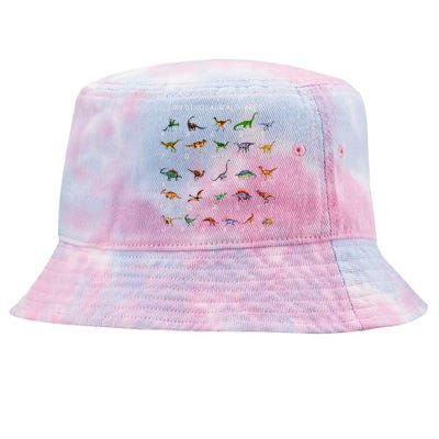 Dinosaur Alphabet Dino ABC For Kids Men Women Dinosaur Tie-Dyed Bucket Hat