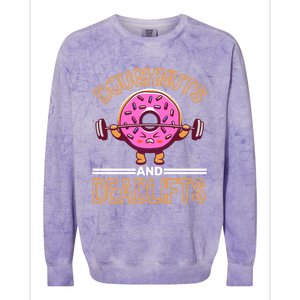 Doughnut And Deadlifts Barbell Donuts Dough Snack Doughnut Gift Colorblast Crewneck Sweatshirt