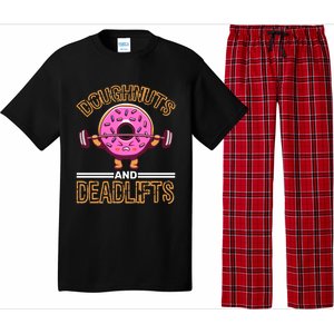 Doughnut And Deadlifts Barbell Donuts Dough Snack Doughnut Gift Pajama Set