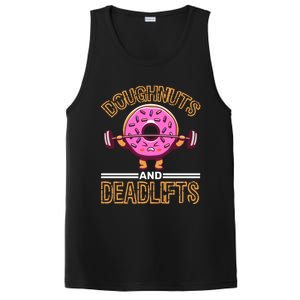 Doughnut And Deadlifts Barbell Donuts Dough Snack Doughnut Gift PosiCharge Competitor Tank