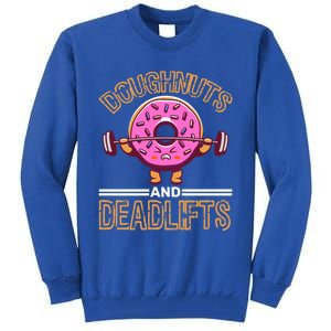 Doughnut And Deadlifts Barbell Donuts Dough Snack Doughnut Gift Tall Sweatshirt