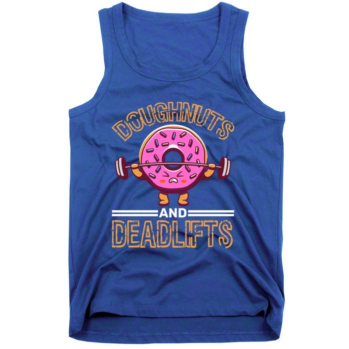 Doughnut And Deadlifts Barbell Donuts Dough Snack Doughnut Gift Tank Top