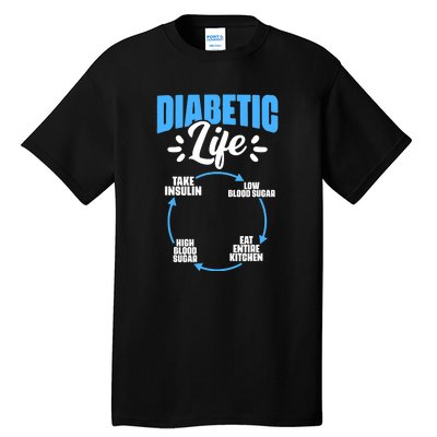 Diabetes Awareness Diabetic Life Diabetes Warrior Tall T-Shirt