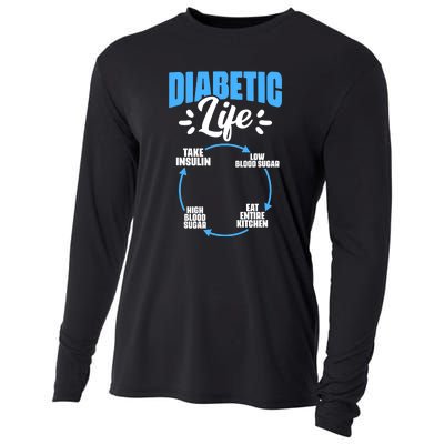 Diabetes Awareness Diabetic Life Diabetes Warrior Cooling Performance Long Sleeve Crew